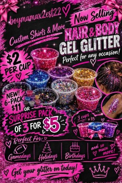 Hair or Body Glitter Gel - Thumbnail 7