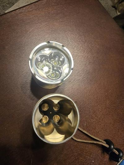 Heavy Duty Sky Ray King LED Flashlight Gold  Body - Thumbnail 2
