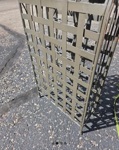 vintage lockable metal wine rack - Thumbnail 2