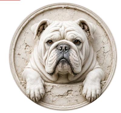 Metal Bulldog Wall Decor