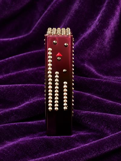 red lipstick hand bedazzled
