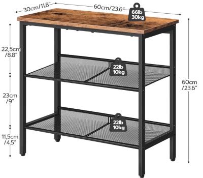 HOOBRO End Table 3Tier Narrow Side Table Nightstand with 2 F - Thumbnail 2
