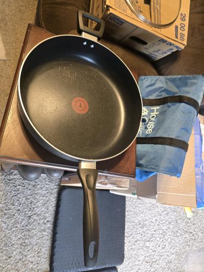 Tfal Deep Skillet  Saute Pan with Glass Lid 12