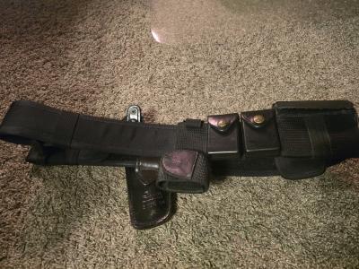 Used Police Tactical Duty Belt Rig Set w Gould Goodrich Leat - Thumbnail 3