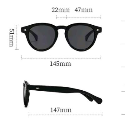 Retro Round Fashion Eyewear Sunglasses - Thumbnail 2