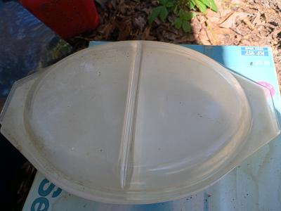 A  Glass Antique divided Dish