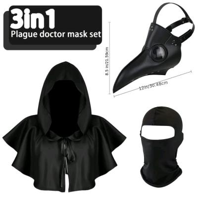 3in1 Plague Doctor Mask Costume