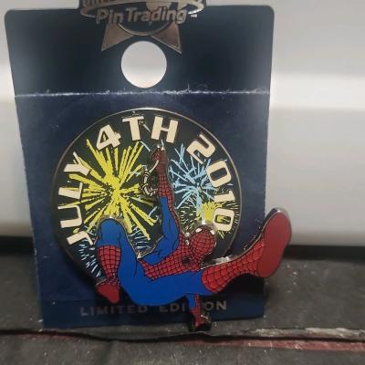 Universal Studios SpiderMan July 4th 2010 Trading Pin