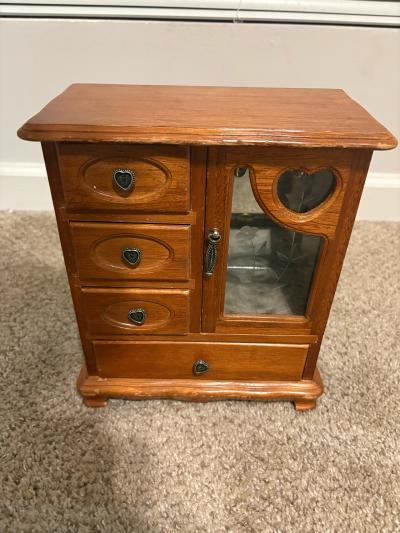 Old Wooden Jewelry Box