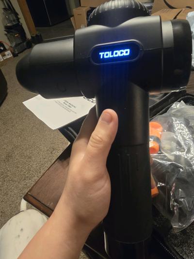 TOLOCO Percussion Massage Gun Model EM26  Excellent Conditio - Thumbnail 2