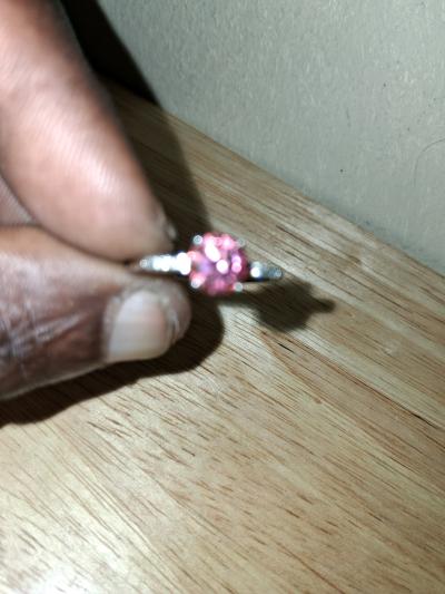 ladys round cut lab diamond engagement ring - Thumbnail 8