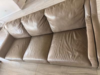 leather sofa gray nmf