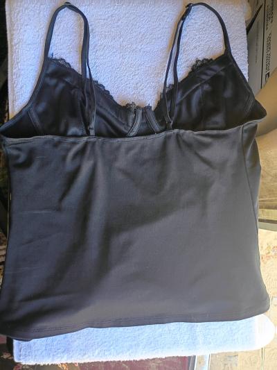 A Nice Womens Sexy Black Spaghetti Strap Tank Top - Thumbnail 2