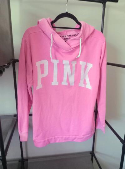 Victorias Secret PINK Campus Hoodie Surfer Hot Pink XS - Thumbnail 9