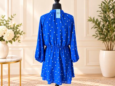 Ann Taylor Womens Blue Polka Dot - Thumbnail 5
