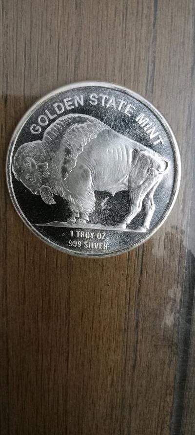 1 Troy Oz Silver Buffalo Indian Head Round - Thumbnail 4