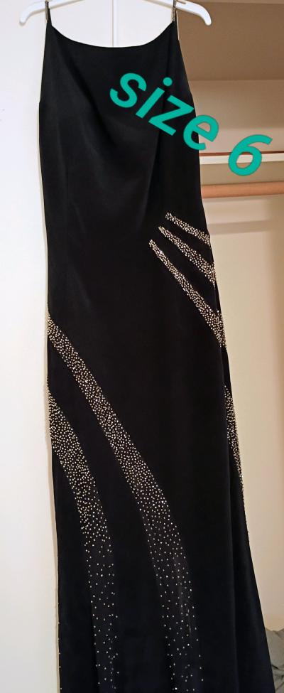 Vintage Y2K Tiffany Designs 100 Silk Rhinestone Gown sz 4