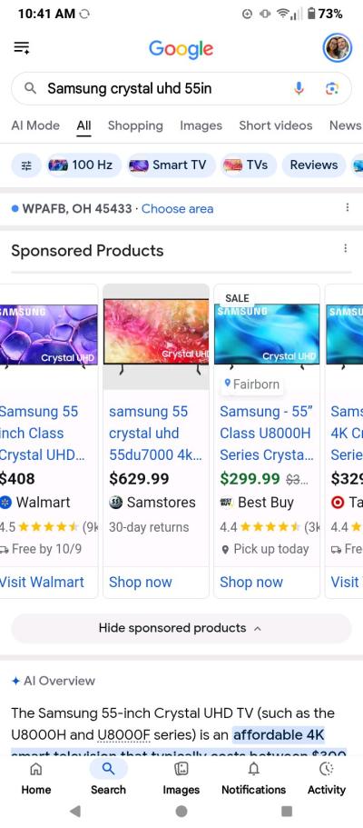 Samsung crystal 55in smart tv in original box - Thumbnail 3