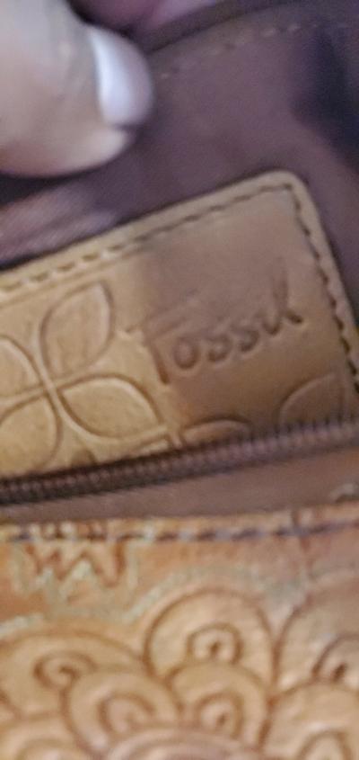 Fossil Embossed Leather Crossbody Bag - Thumbnail 3