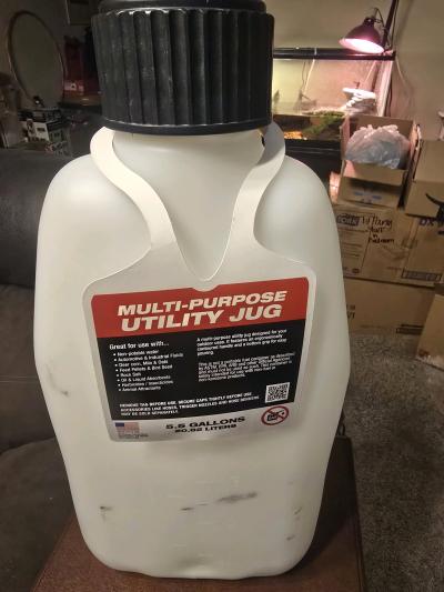 Brand New 55 Gallon MultiPurpose Utility Jug White - Thumbnail 4